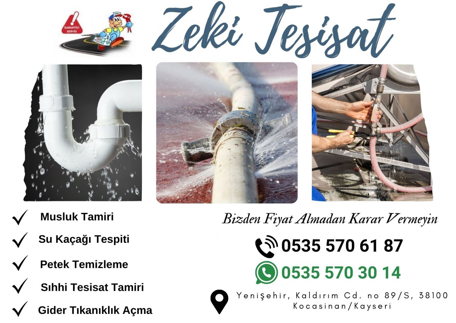 Kocasinan Su Kaçağı Tespiti